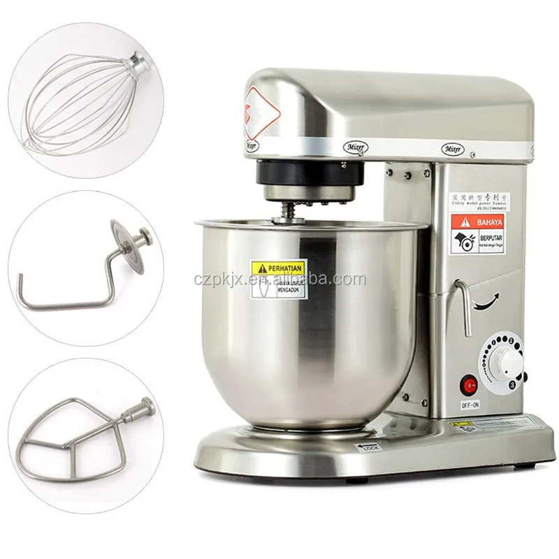 

Electric Stand Mixer for Kitchen Planetary Food Mixer with Cover Dough Hook Flat Beater Wire Whip 10 Liters S.steel