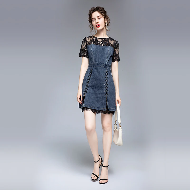 

2021 Hot Sale Fashion Short Sleeve Slim Summer Ladies Dress Ladies Elegant Casual Ladies Dress Wholesale