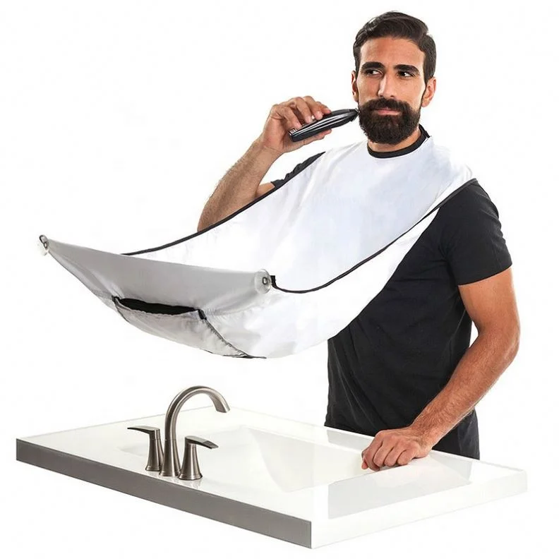 

120X80cm Man Bathroom Apron Male Black Beard Hair Shave For Waterproof Floral Cloth Household Cleaning Protector