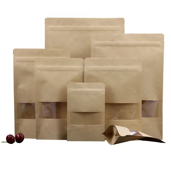 Download China Suppliers Food Grade Flat Bottom Kraft Paper Bag Biodegradable Coffee Bag With Vent Buy Stand Up Pouch With Window Food Packaging Pouch Coffee Bag Biodegradable Product On Alibaba Com