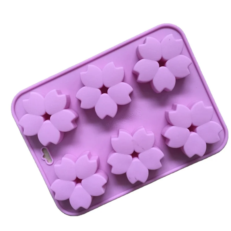 

Z0166 wholesale hot Diy6 cavity cherry home handmade silicone cake molds