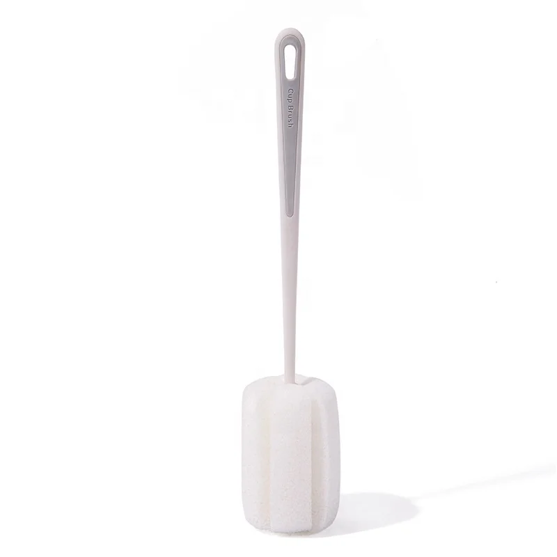 

1pc Long Handle Baby Bottle Brush Removable Soft Sponge Water Bottle Glass Cup Brushes Non-toxic Kitchen Cleaning Tool