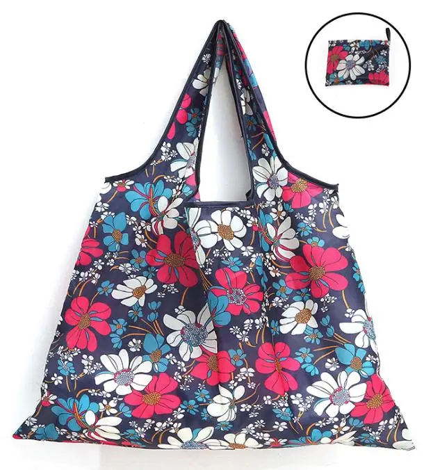 

Retail African Print Eco Reusable Animal Folding Pink Printing Grocery Foldable Customized Shopping Shop Bags with Logo print