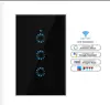 Factory OEM 1/2/3GANG Touch Light Switch Touch Sensitive Light Switch Black and white Panel