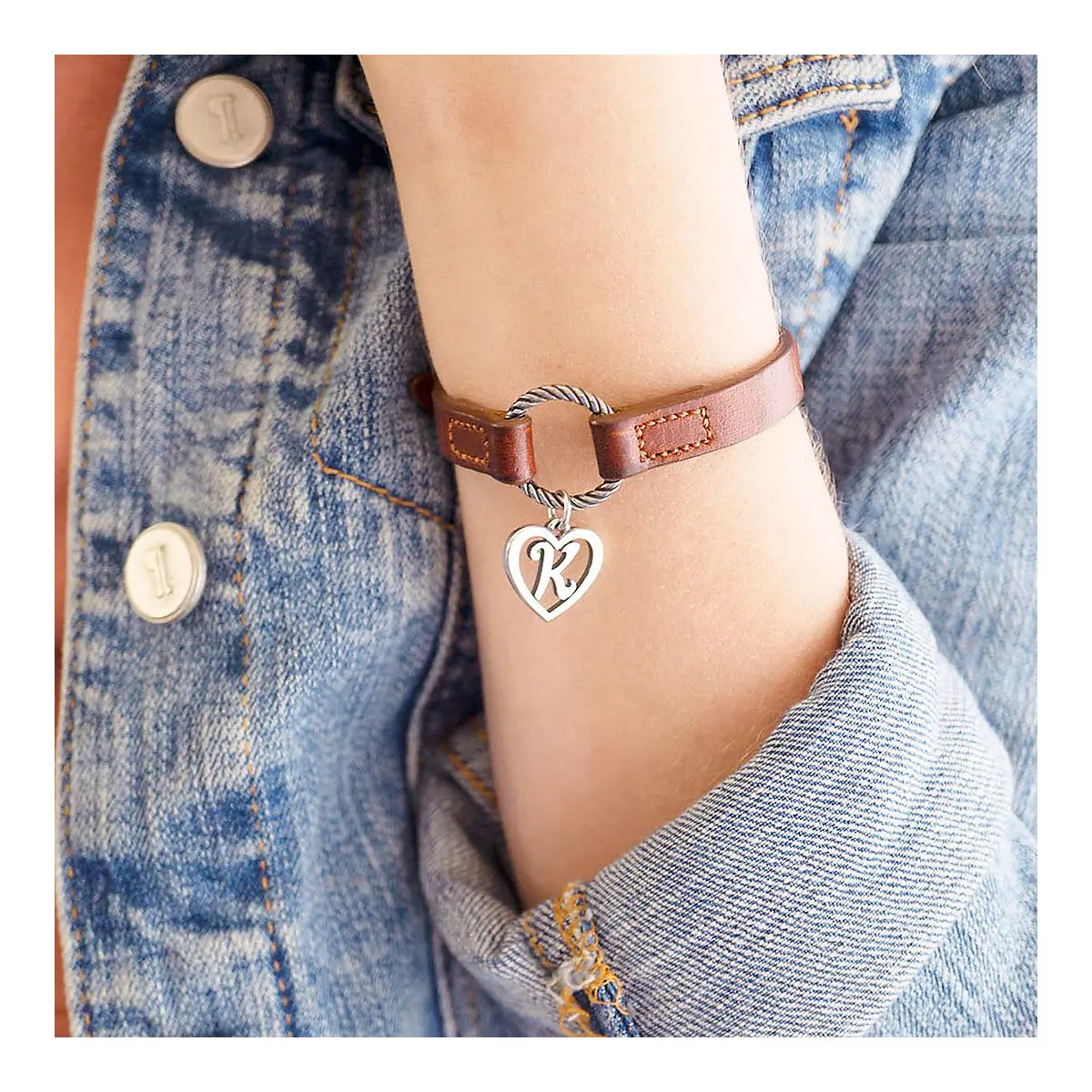 

eManco Fashion Charms Initial Letter A-Z Pendant Accessories Alphabet Heart Shape Charms for Necklace for Bracelet