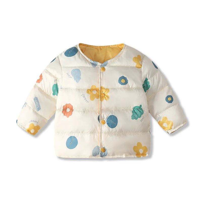 

Autumn and Winter New children's down cotton jacket baby cotton clothes baby short lightweight thickened small cotton jacket