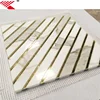 Gold Wire Design Waterjet Marble For Flooring Tile