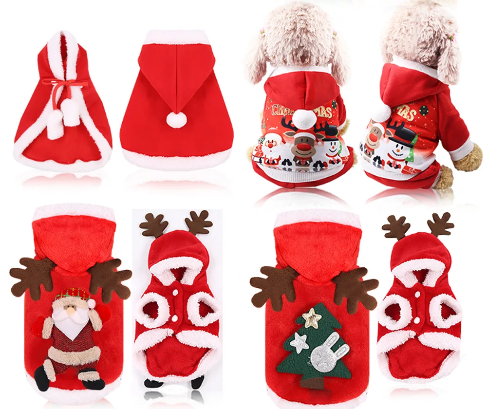 

Hot Selling Wholesale Winter Christmas Dog Clothes Pet Accessories, Red