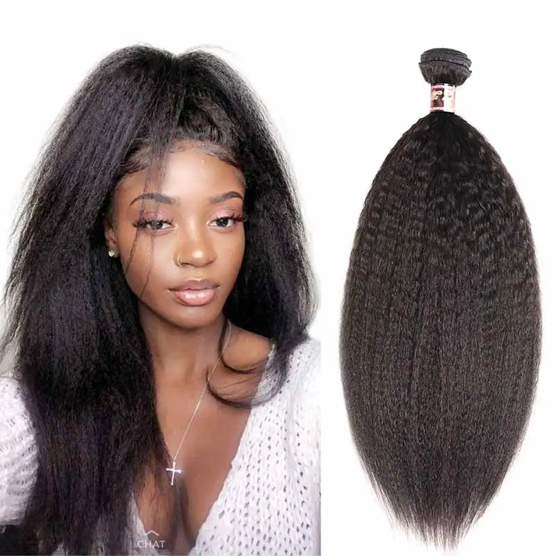 

Wholesale Kinky Straight Hair bundles Cuticle Aligned kinky straight Hair Bundles Virgin Brazilian Human Hair Bundles, 36 colors