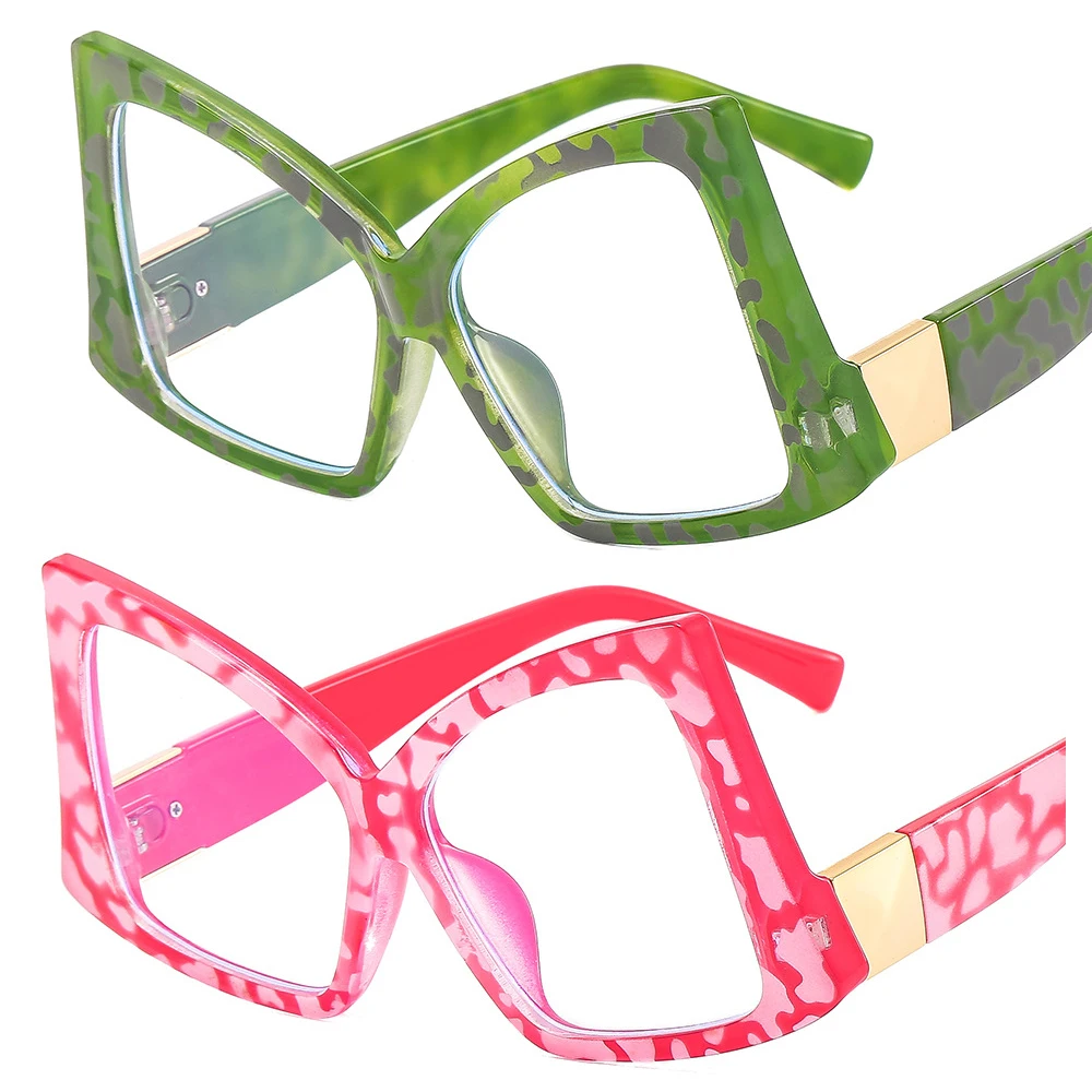 

fancy eyeglasses frames 2022 fashion eyeglass big frames oversized eye glasses butterfly colorful optical frames