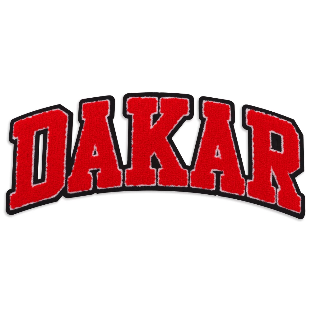 

Custom fashion red towel letters chenille letters patches for hoodies vest jackets work shirts parche para ropa chenille patches, Custom color