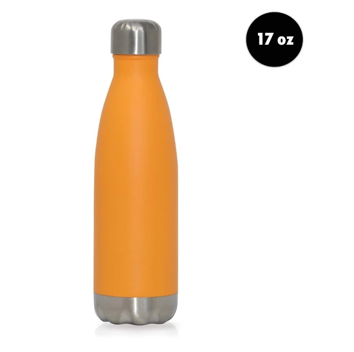 

Most Popular Top sell Cola shape water bottle food grade stainless steel 500ml double wall vacuum insulated bottle, Customized color