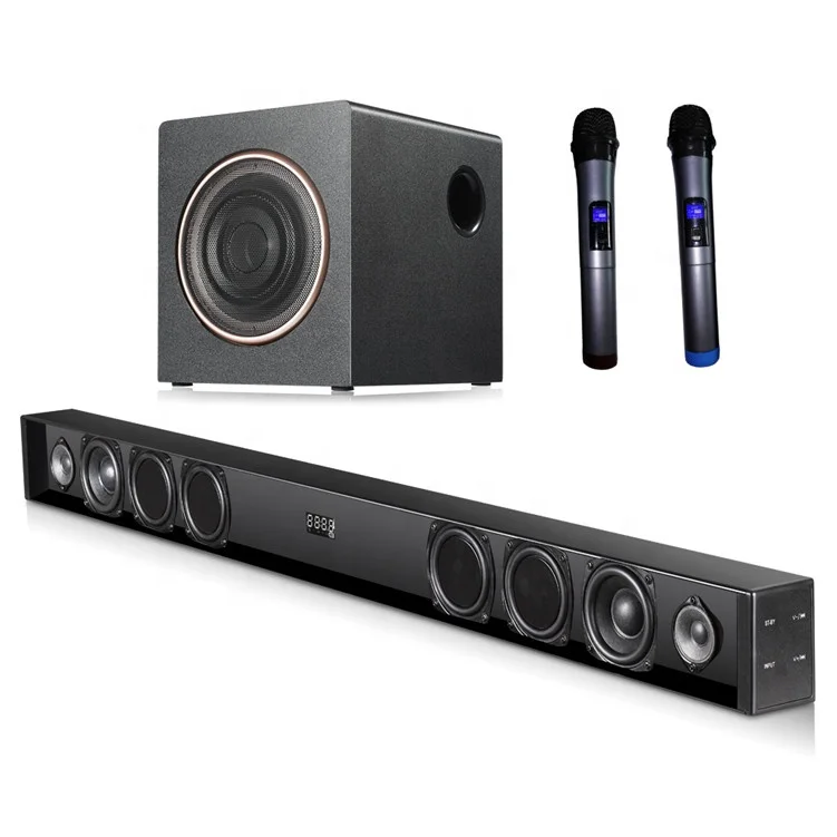 

Wholesale High Quality 2.1 Soundbar Sound bar 60W Wireless Home Theatre System Speaker 40W Subwoofer For TV