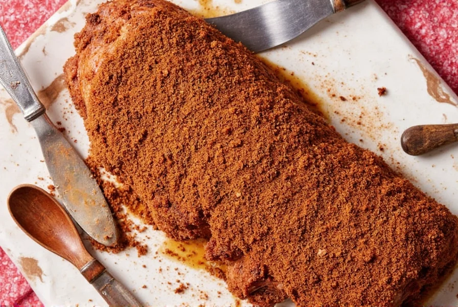 Sliced roasted pork with crispy bark served on a plate
