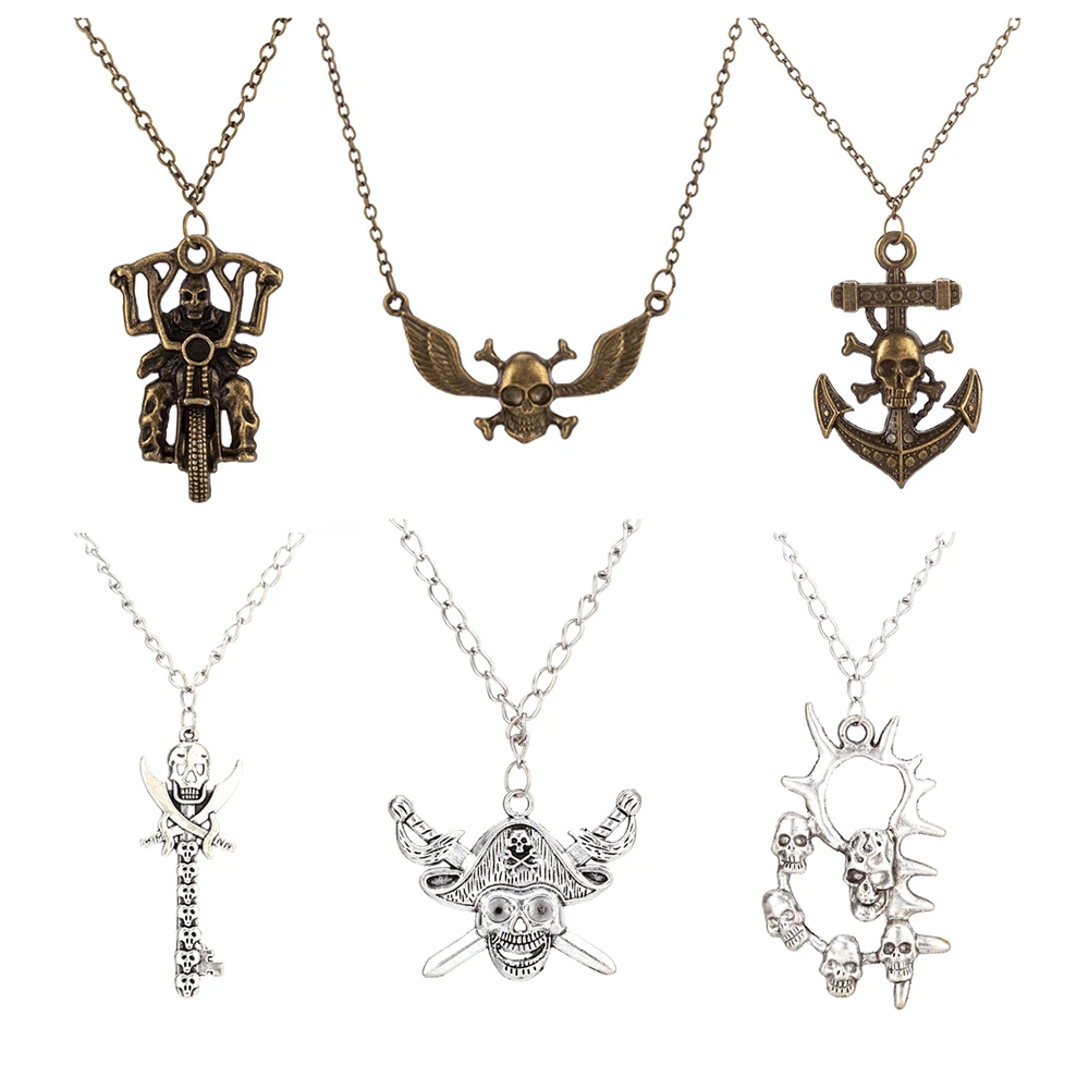

New Style Skull Animal Necklace Halloween Jewelry Necklace Cross Necklaces for Men and Women
