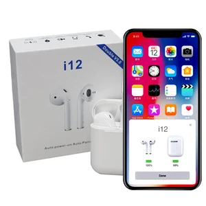 i12 TWS Mini Wireless Bluetooth 5.0 Bass Earphones