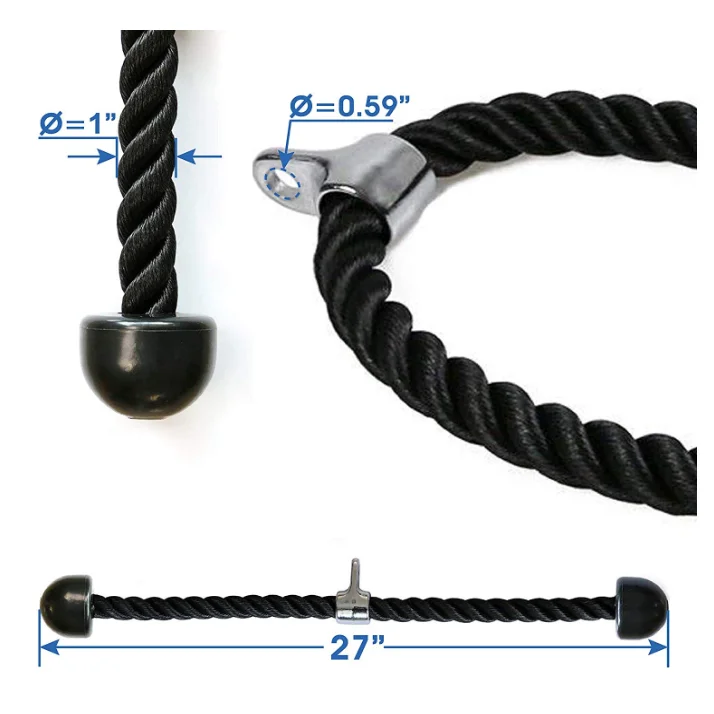

Gym fitness accessories tricep rope and v-shaped bar / press down bar