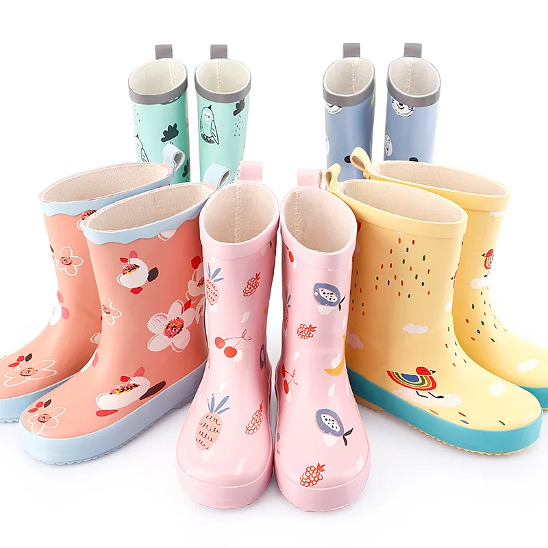 

soft soled unisex silicone waterproof latex boots rain proof shoes for kids