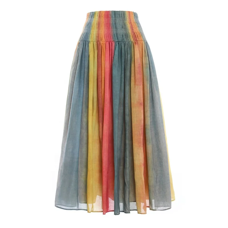 

TWOTWINSTYLE hit color skirt women high waist casual
