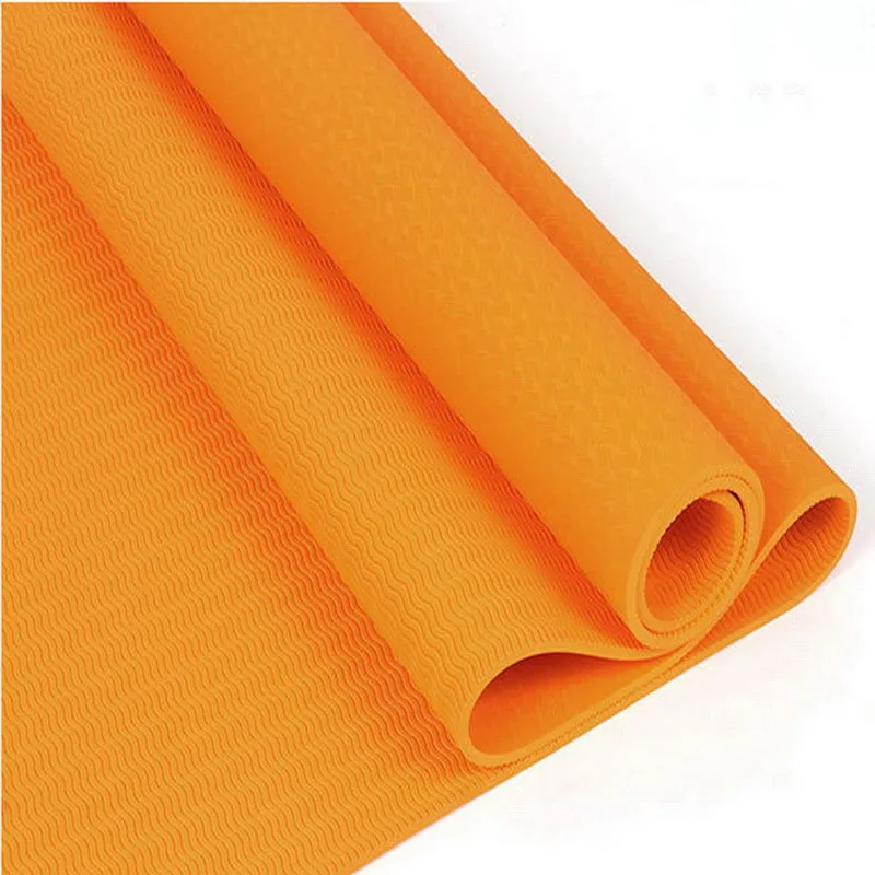 

Single Color 183 80CM 6MM TPE Orange Import Adult Yoga Mat Dropshipper Random, Have 8 colors