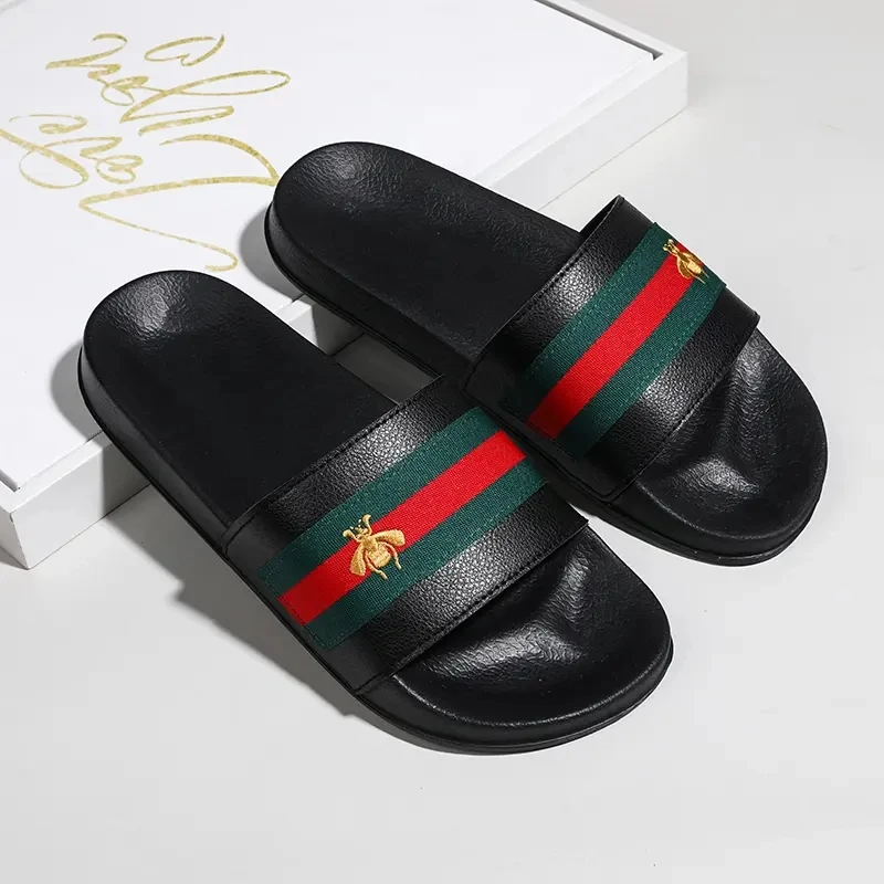 

Comfortable flat summer honeybee slippers and large size slippers