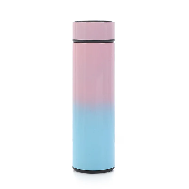 

Gradient Thermos Water Bottle with LED Temperature Display Double Walled Vacuum Insulated Stainless Steel Smart Water Bottle