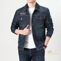 

APHACATOP High Quality Thick Mens Jeans Jackets with Embroidery