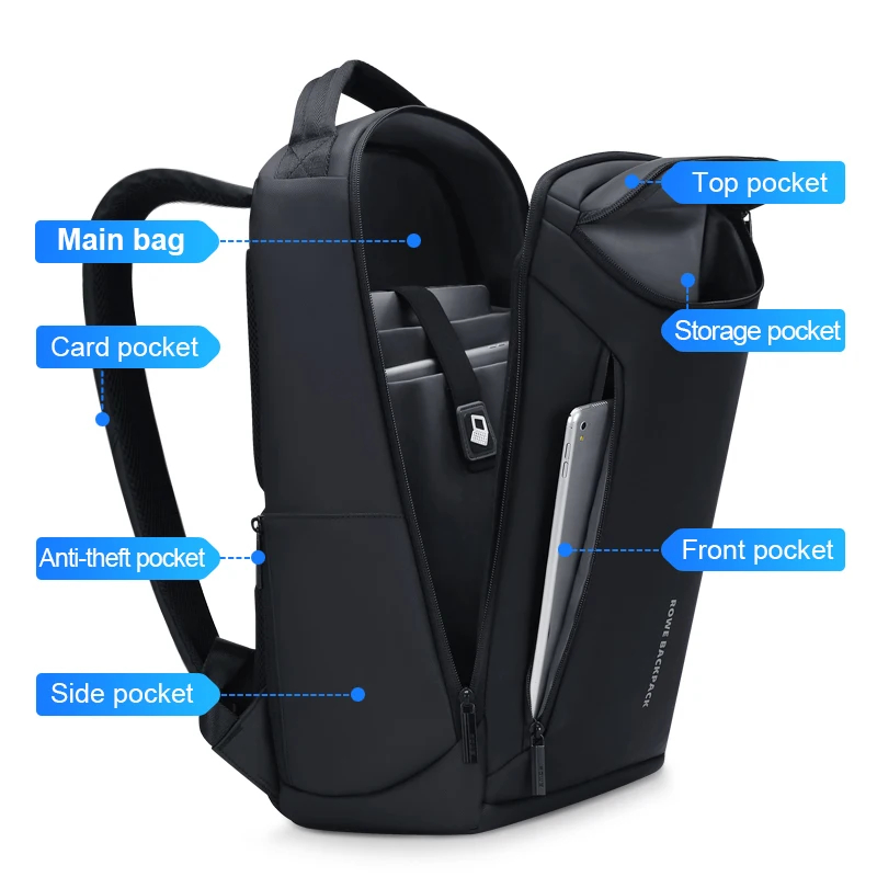 

FENRUIEN 2019 New Oxford Waterproof Men's 17inch Laptop Backpack College Bag Manufacturer with USB Charging