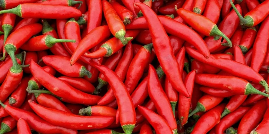 Different types of red chillies