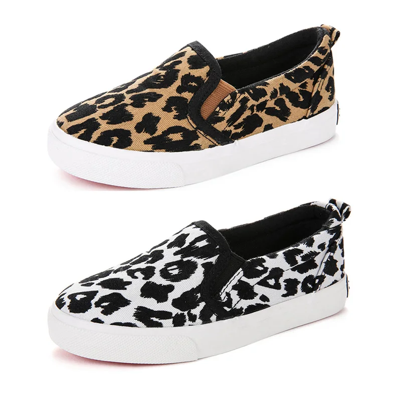 

RTS unisex leopard print kids casual shoes breathable children canvas sport shoes, As picture show