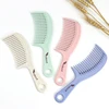 Wholesale Hair Care wide wave tooth custom logo wheat straw plastic comb
