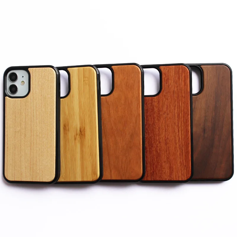 

Real Wood Case for iphone 13 12 11 Pro MAX X XR 8 7 Plus Natural Bamboo Cherry Wooden Hard Phone Cases, Black,gold,blue,red