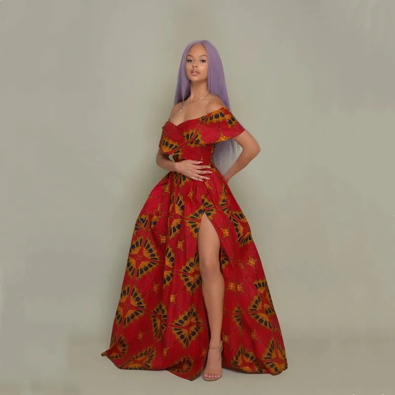 

Hot Sexy V Neck Dinner Wedding Gowns Ladies Tight Dress Sleeveless Party Evening Women Dresses, Print