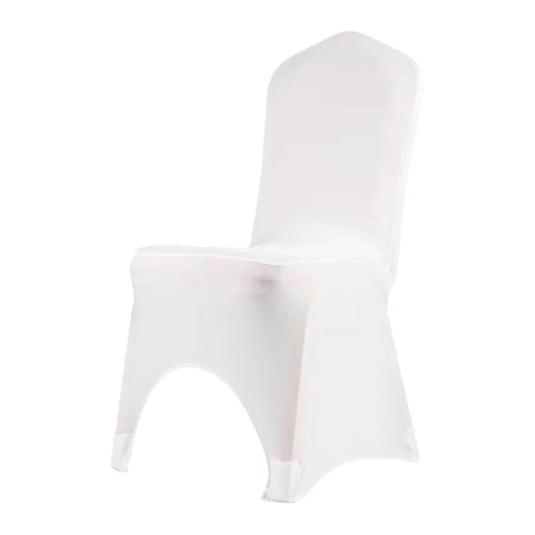 

2023 New Black Arched Chair Cover Spandex Wedding White Chair Cover for Banquet