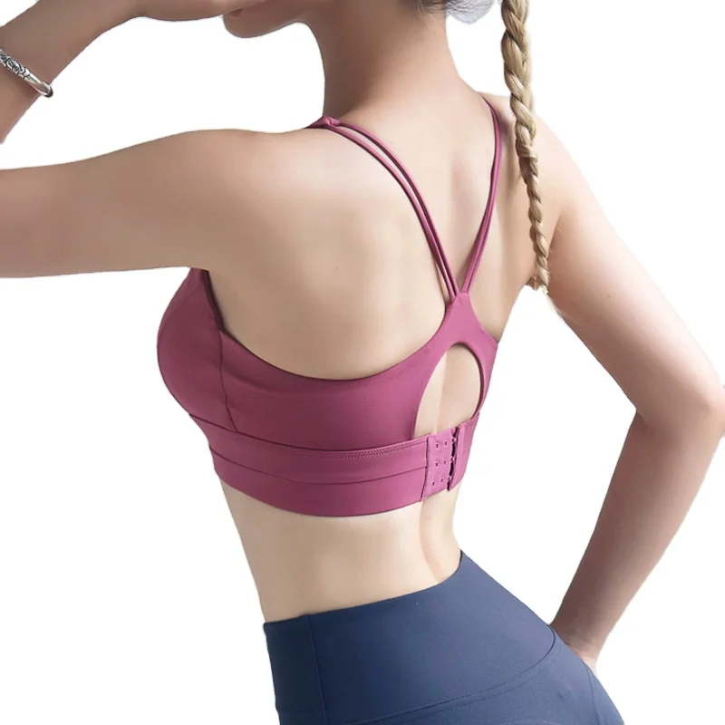 

High quality shockproof fitness sexy sports bra without underwire