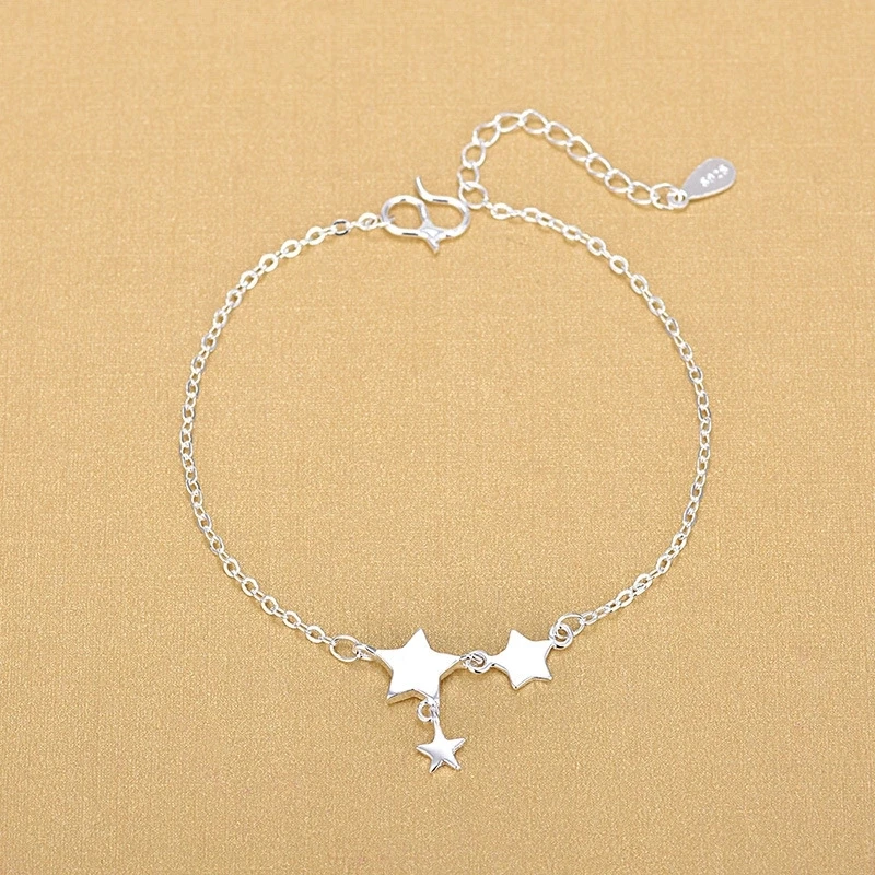 

Cheap Price Wholesale 925 Silver Star Charm Women Bracelets Jewelry