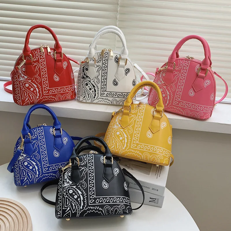 

2021 Women Bandana Handbag Lady Mini HandBag Luxury New Fashion Purse Bandana Hat Design Handbag Wholesale PU Leather Casual Bag