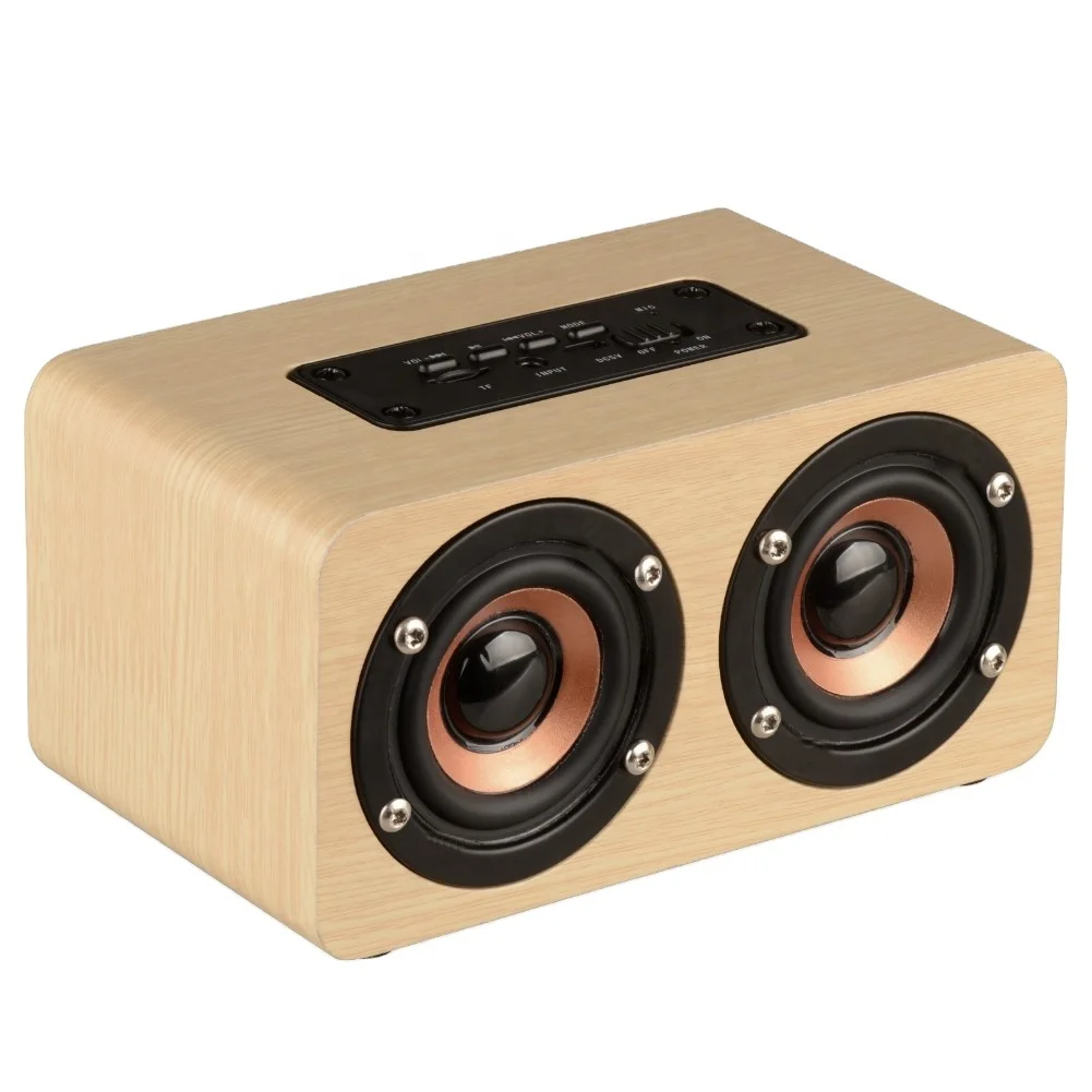 

High Sound Quality Portable 6 Inches MDF Wooden Box Wireless Bluetooths Speaker With 1500mAh Certified Rechargeable Battery, Bamboo/black/rose wood