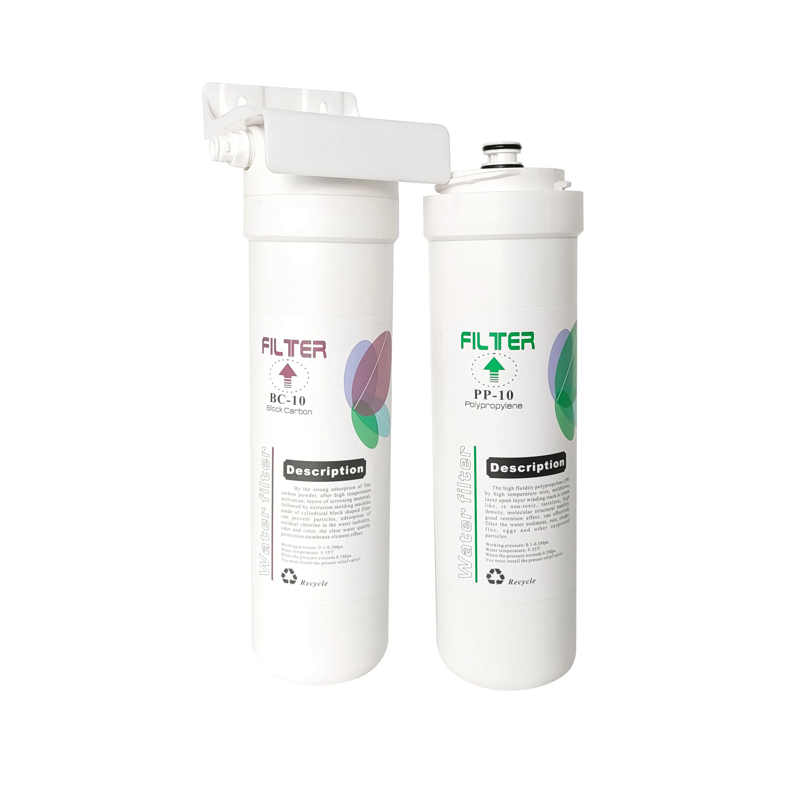 Bayonet Single-Pole Activated Carbon Water Purifier Filter Large Flow Pre-Filter for Hotel Ice Water Application