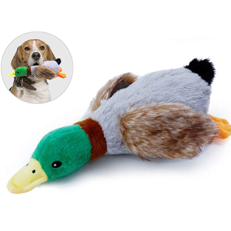 

Hot Selling Plush Squeaky Duck Pet Interactive Toy Cat Dog Chewing Teeth Cleaning Toys