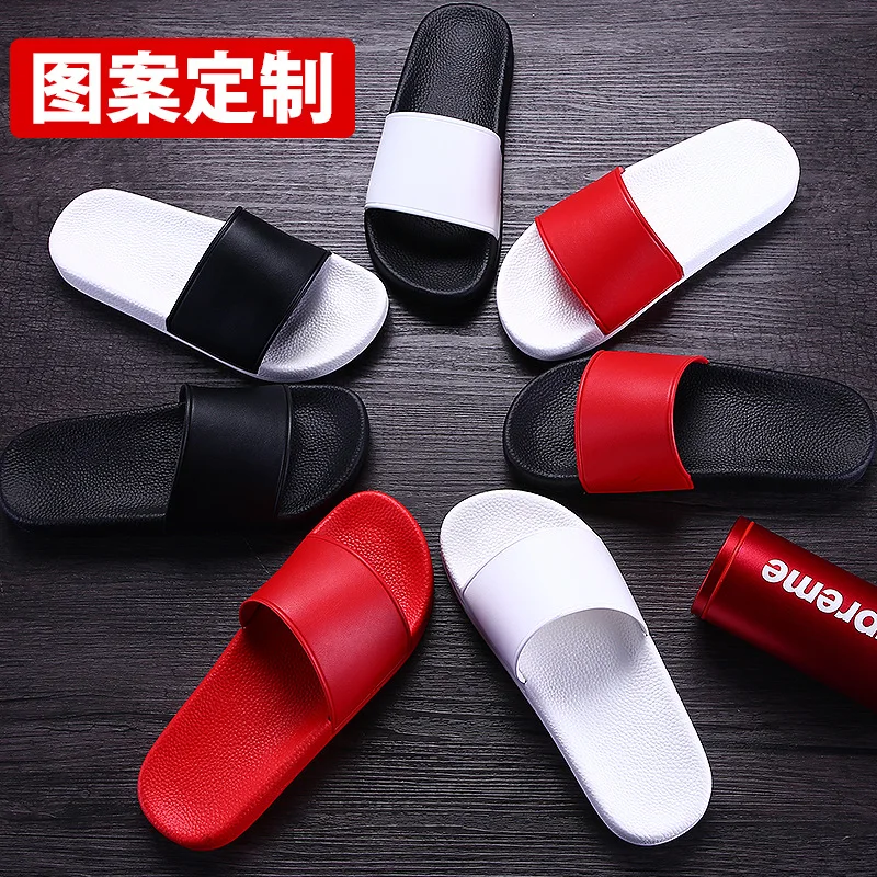 

Custom Printing Logo Pattern Unisex Black Plain Men's Eva Pvc Sandals Slides Slippers