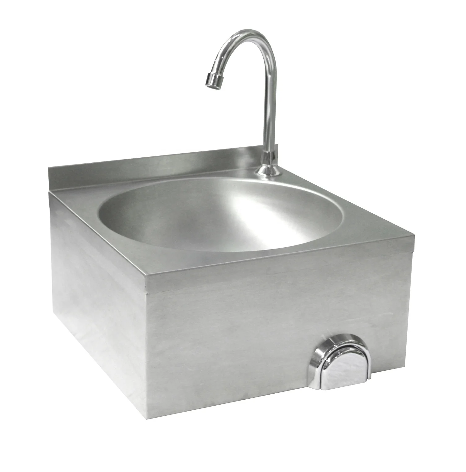 
NSF listed stainless steel 304 round square knee operated kitchen sink wash basin 