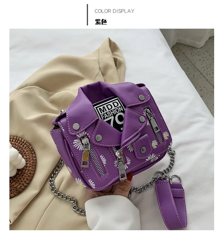 

LZYMSZ Bolso 2020 New arrival mini girl cute shaped hand bag shoulder pu leather jacket purse handbags Pleated bag