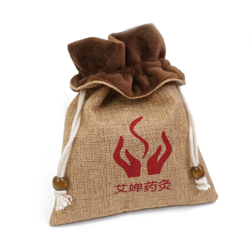 

High-end Dustproof Storage Wine Drawstring Pouch Linen Package Bag, Gray,cream,brown,red,natural,green or as per your request