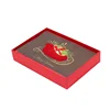 Free Samples Merry Christmas Boxed Greeting Cards, Fashion Handmade 3D Holiday Cards with Sled and ribbons