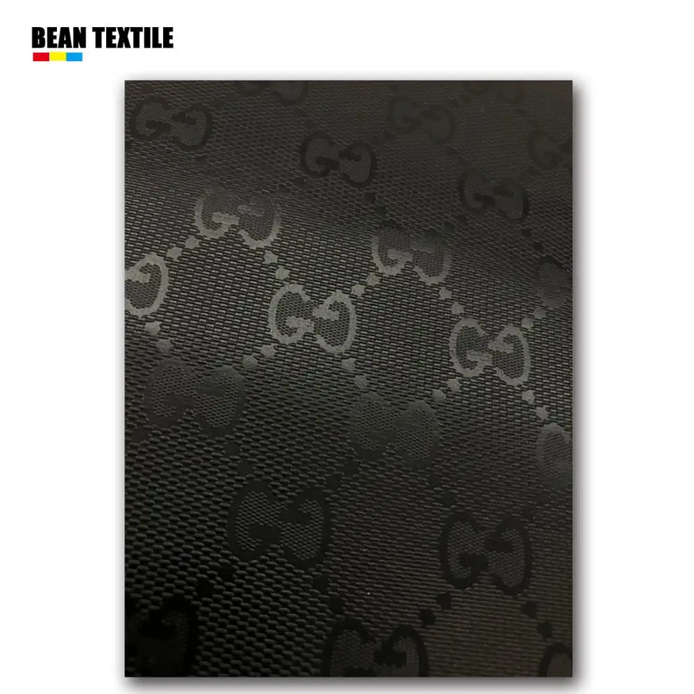 
Black GG leather fabric for bag 