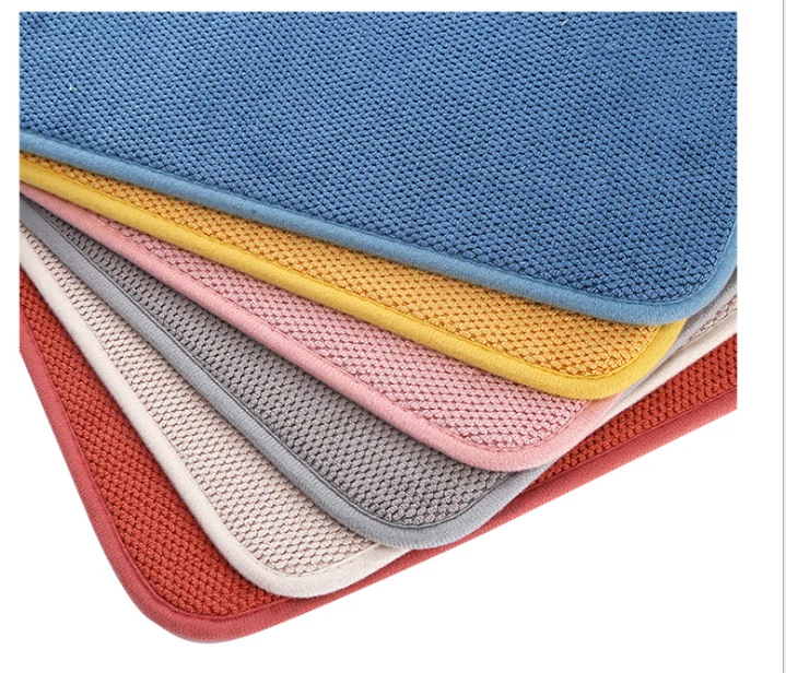 

Dish Drying Mats for Kitchen Counter Microfiber Drying Mat Dish Drying Rack Dish Drainer Mat Machine Washable Fast, Red
