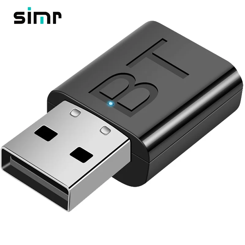 

simr 2 In 1 3.5mm Cable for Car TV Earphone Speaker Aux USB Wireless Audio videobluetooth transmitter receiver, Black