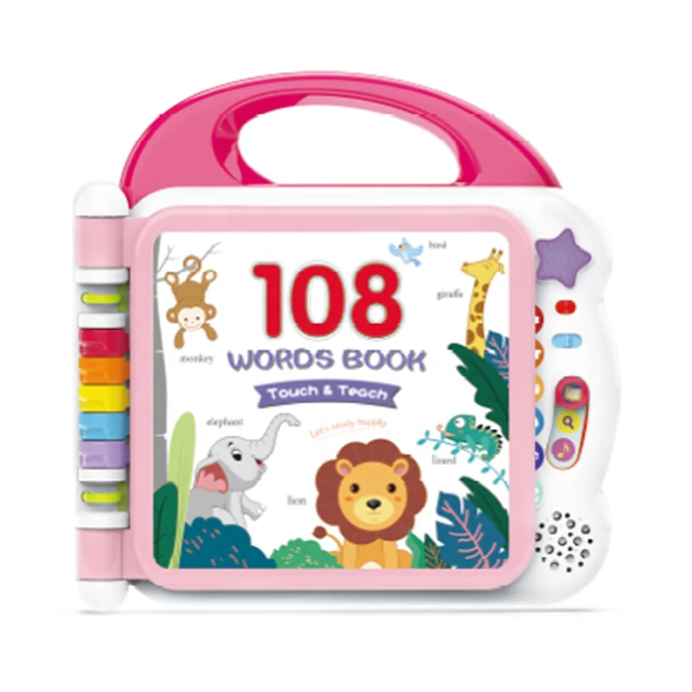 

Early Education Kids Learning Machine Books Touch and Learn 108 Words Book with 3 Learning Modes Kids Books with Music Sound