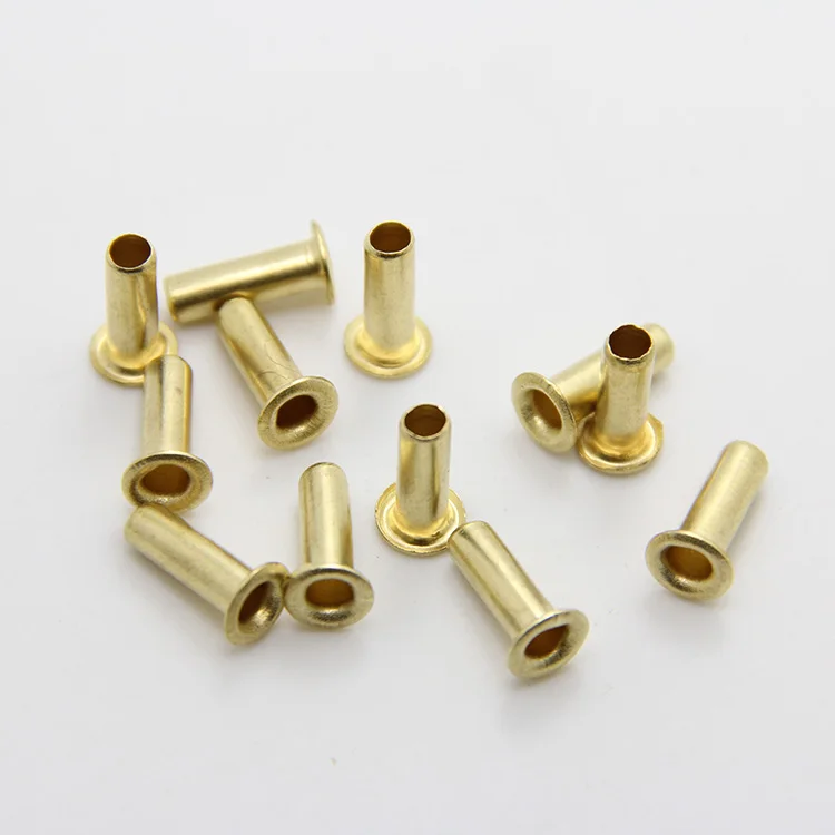 Brass Din 7340 Eyelet Through Hole Hollow Tubular Rivets Buy Hollow